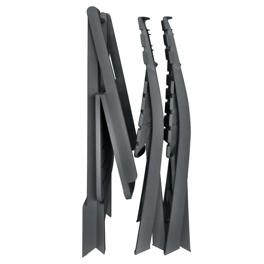 Ensemble de bistro pliable 3 pcs Plastique Anthracite - 8