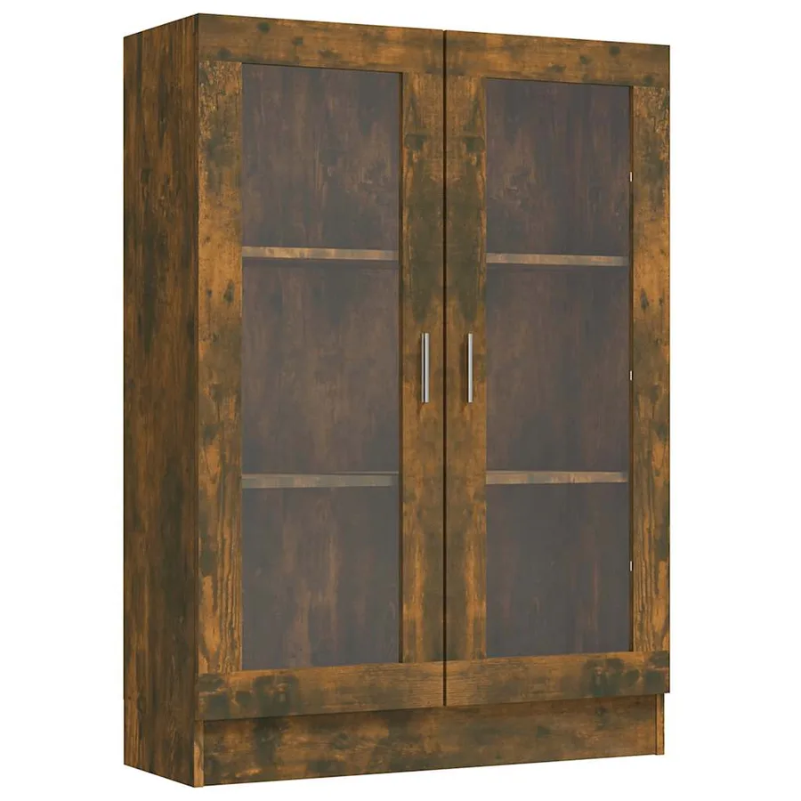 Armoire à vitrine Chêne fumé 82,5x30,5x115 cm Bois d'ingénierie - 2