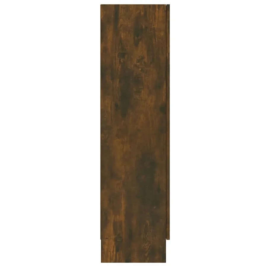 Armoire à vitrine Chêne fumé 82,5x30,5x115 cm Bois d'ingénierie - 6