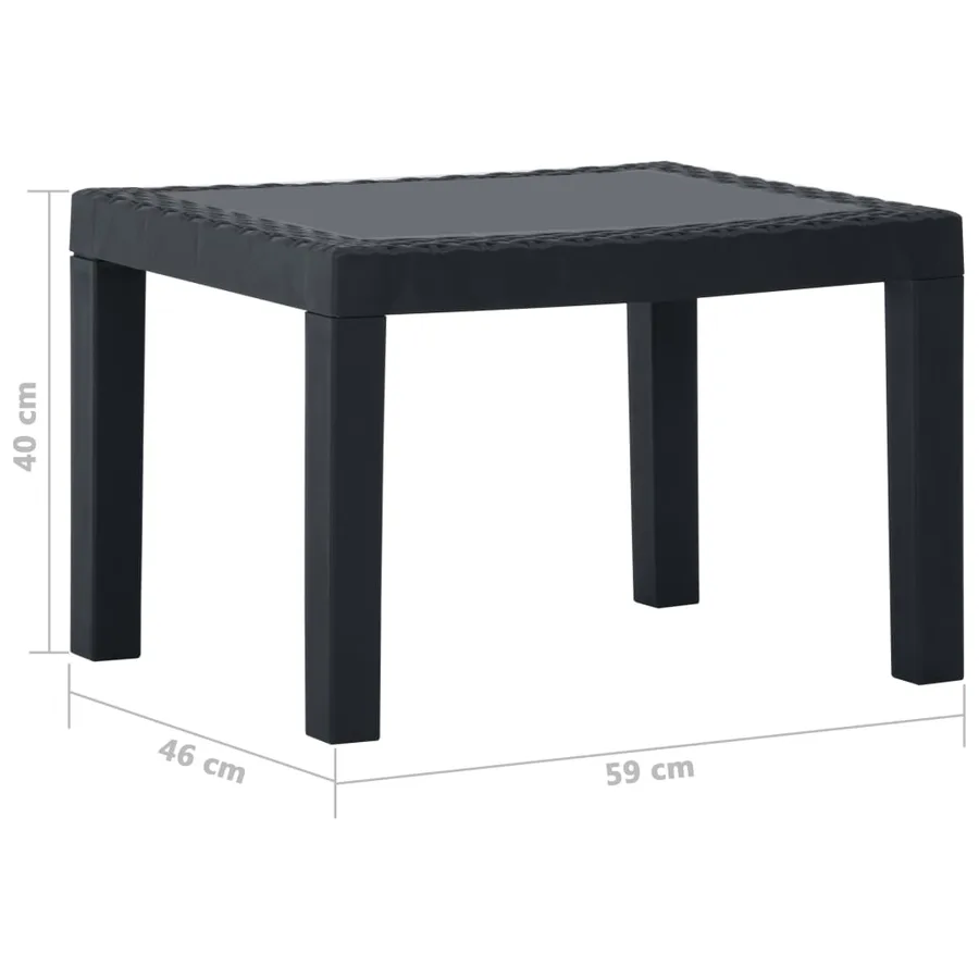 Salon de jardin 3 pcs avec coussins Plastique Gris - 12