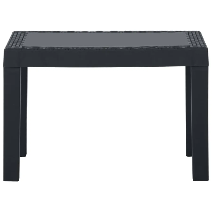 Salon de jardin 3 pcs avec coussins Plastique Gris - 5