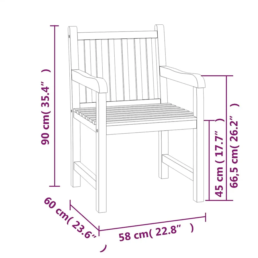 Ensemble à manger de jardin 4 pcs Bois de teck massif - 12