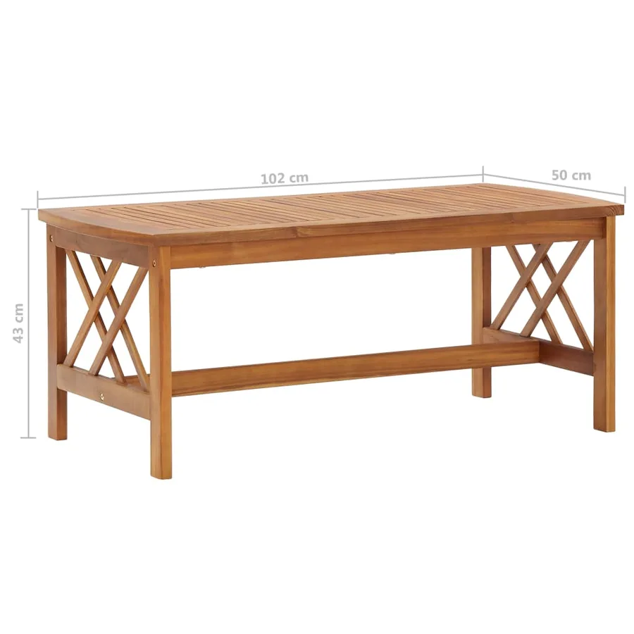 Salon de jardin 3 pcs avec coussins Bois d'acacia massif - 8