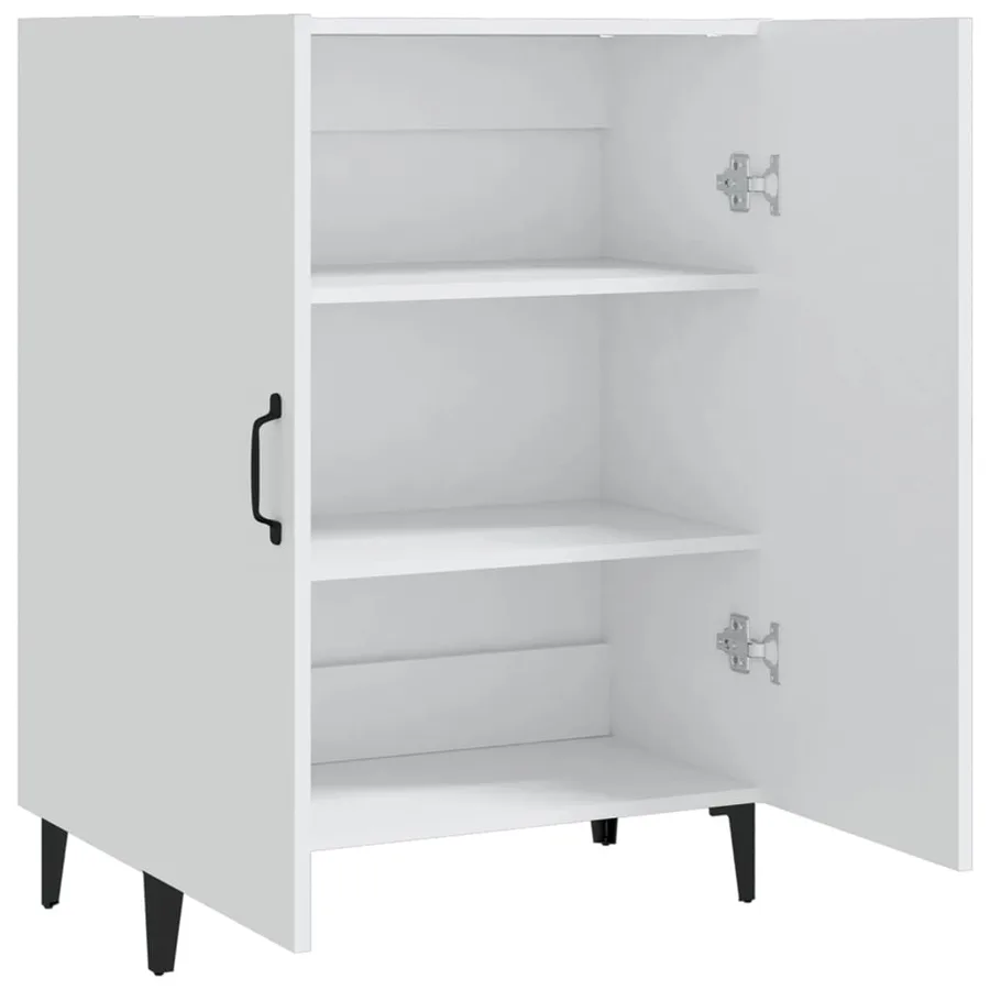 Buffet Blanc 70x34x90 cm Bois d'ingénierie - 4