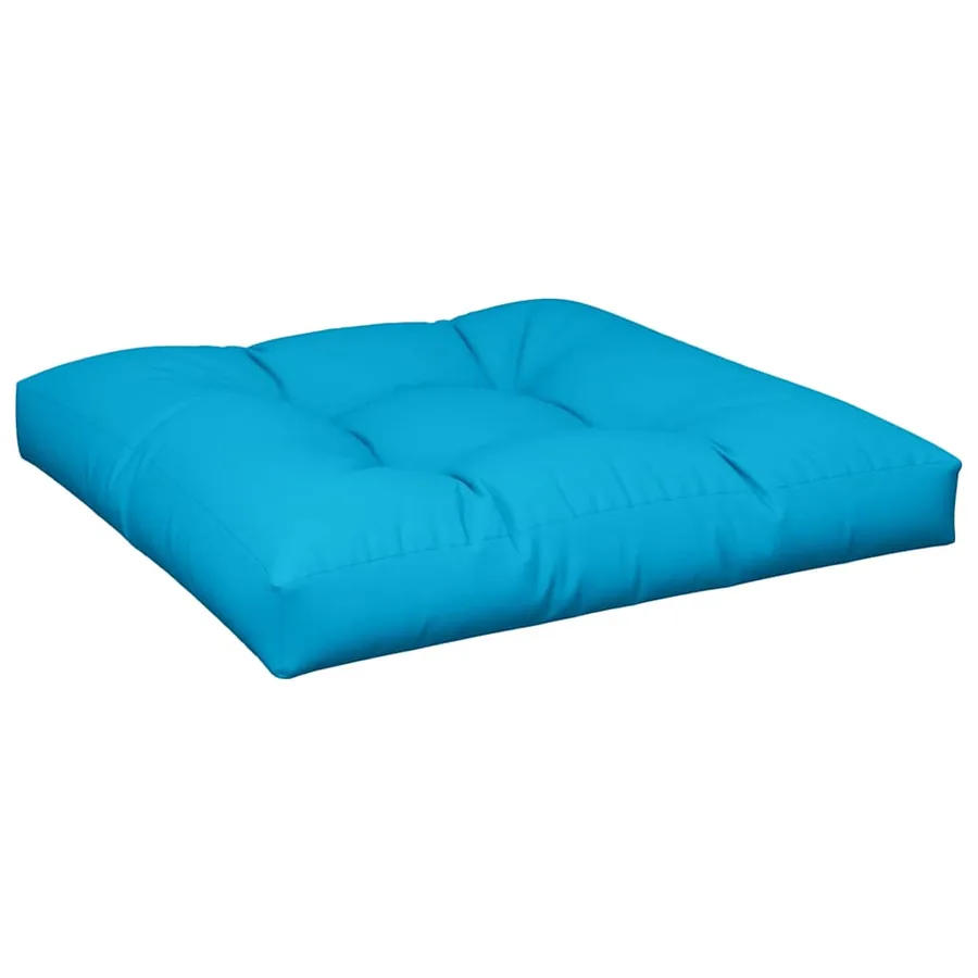 Coussin de palette bleu 70x70x12 cm tissu - 2