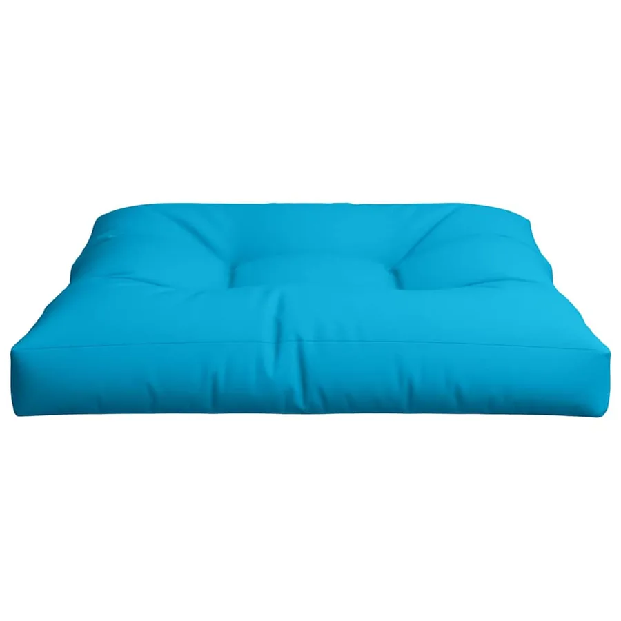 Coussin de palette bleu 70x70x12 cm tissu - 5