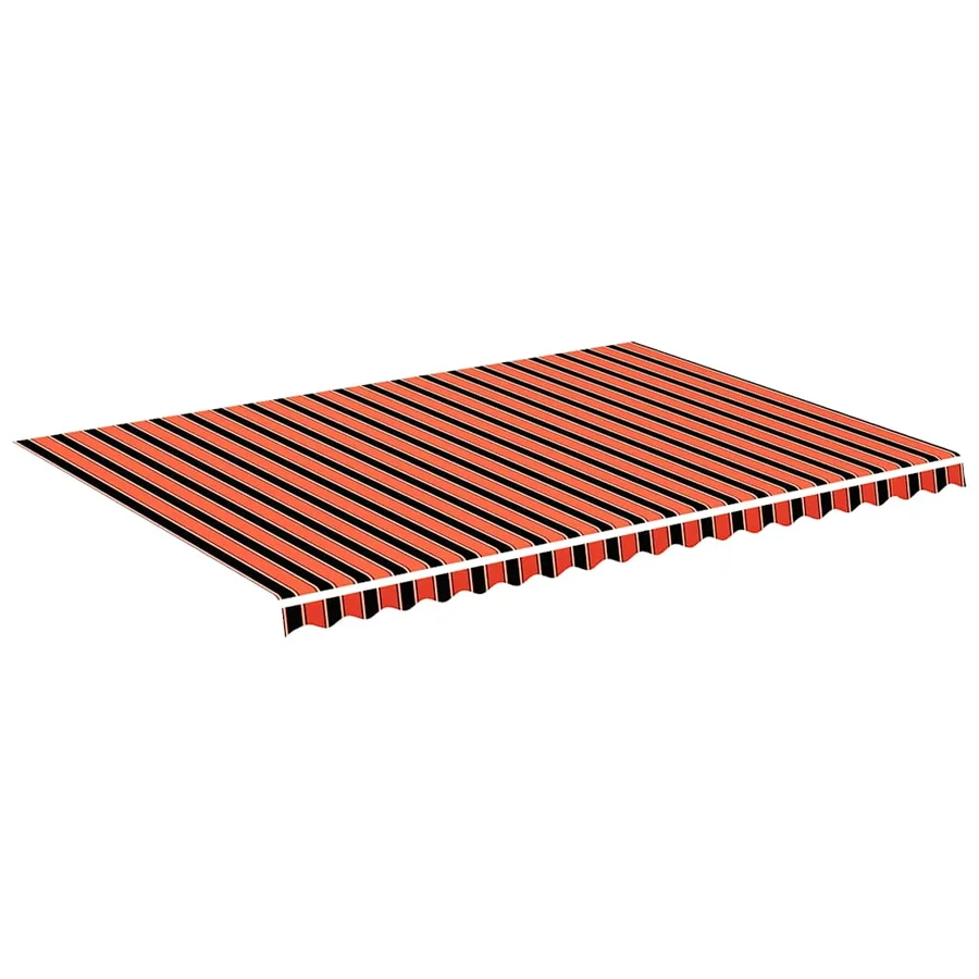 Tissu de remplacement pour auvent orange et marron 5x3,5 m polyester - 2