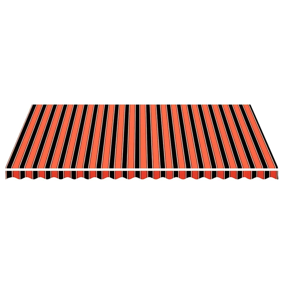 Tissu de remplacement pour auvent orange et marron 5x3,5 m polyester - 3