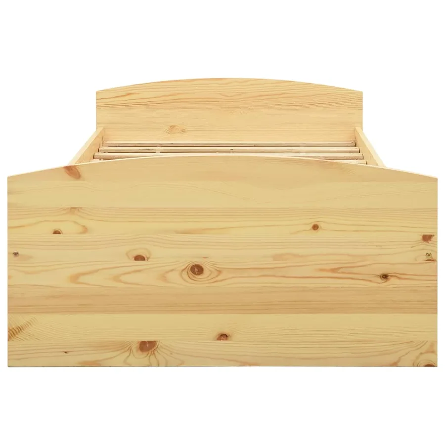 Cadre de lit avec 2 tiroirs bois de pin massif 90x200 cm - 3