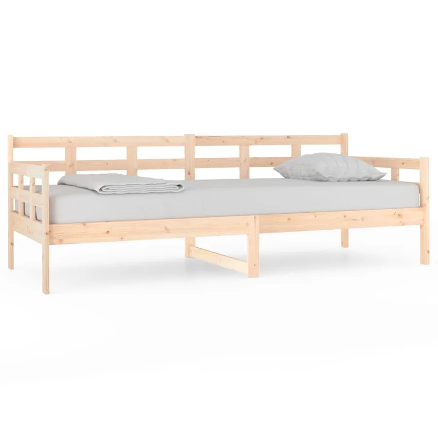 Lit de jour sans matelas bois de pin massif 80x200 cm - 2
