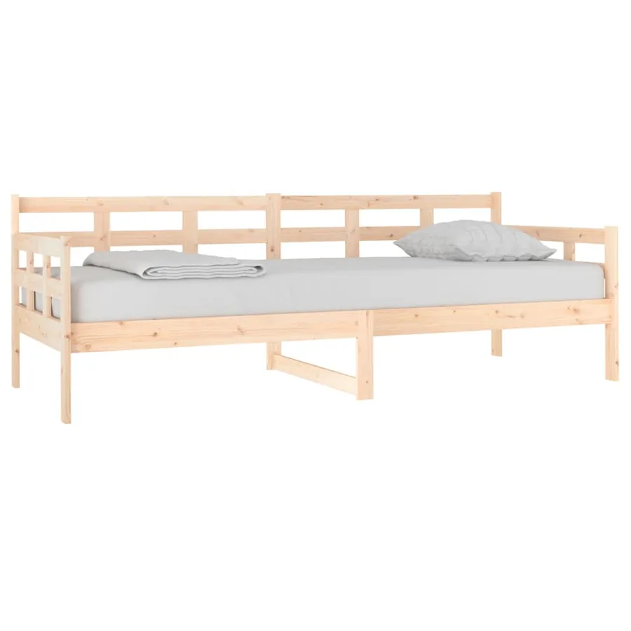 Lit de jour sans matelas bois de pin massif 80x200 cm - 3