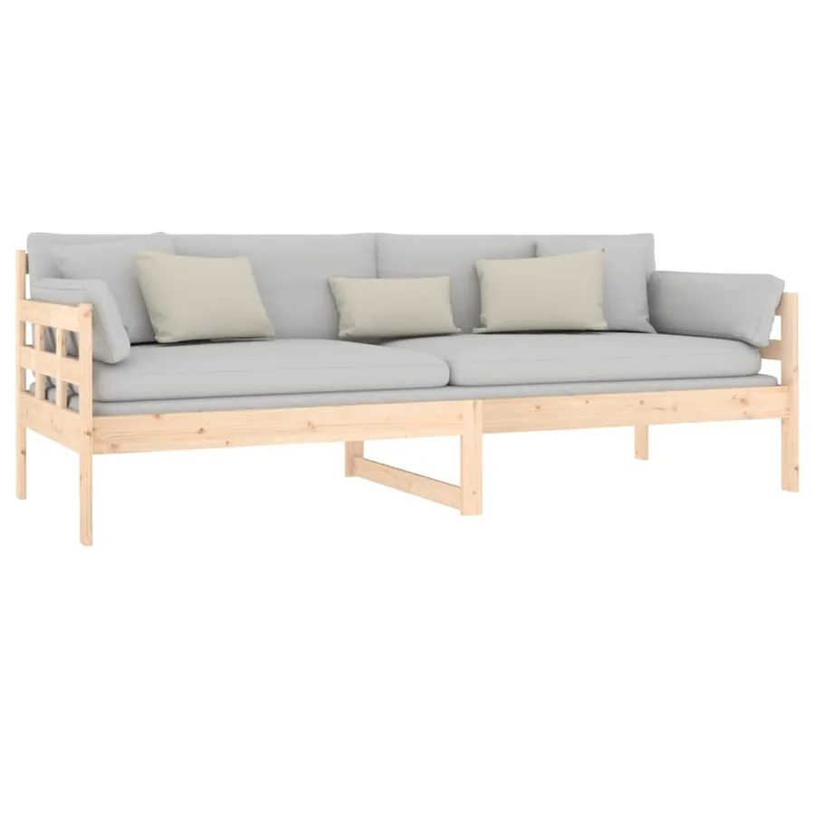 Lit de jour sans matelas bois de pin massif 80x200 cm - 6