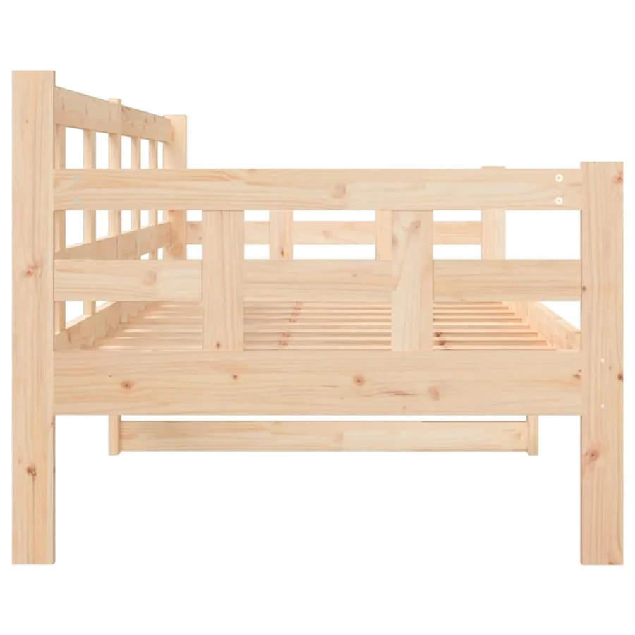 Lit de jour sans matelas bois de pin massif 80x200 cm - 9