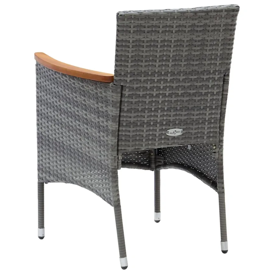 Ensemble à manger de jardin 7 pcs Gris - 12