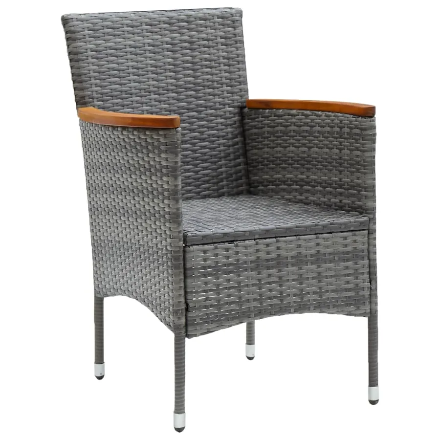 Ensemble à manger de jardin 7 pcs Gris - 9