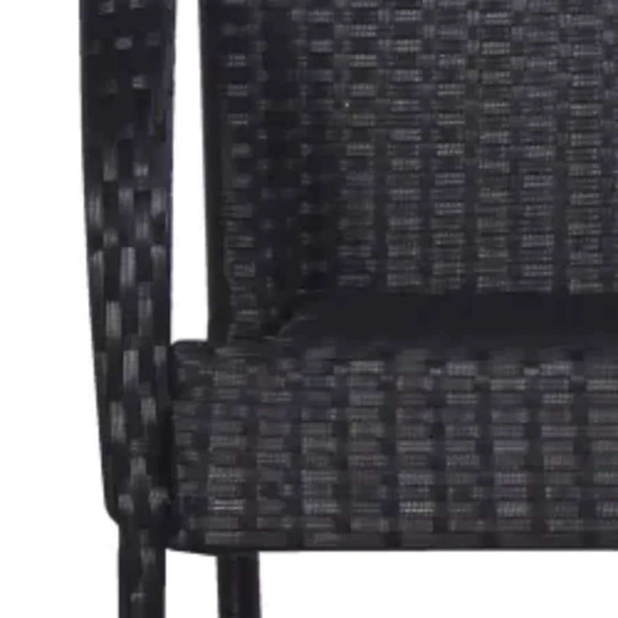 Ensemble à manger de jardin 7 pcs Noir - 10