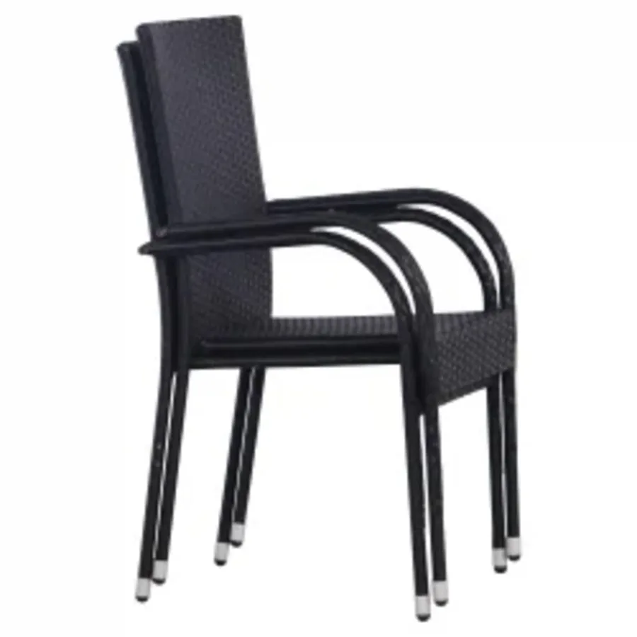 Ensemble à manger de jardin 7 pcs Noir - 8