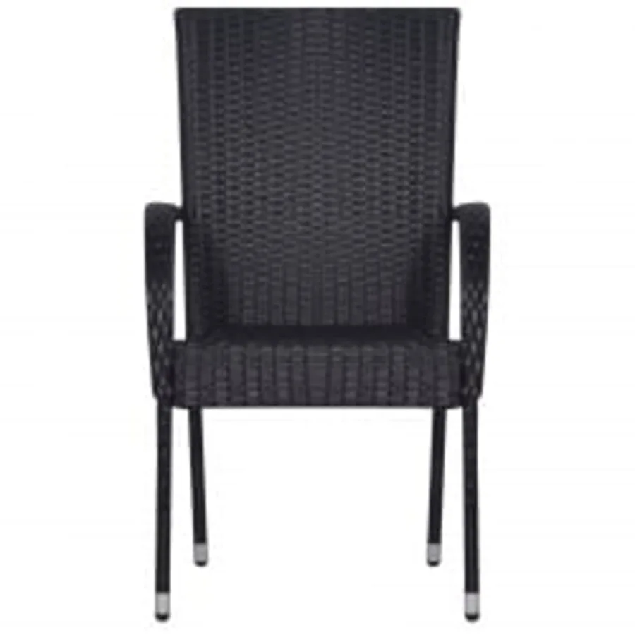 Ensemble à manger de jardin 7 pcs Noir - 9