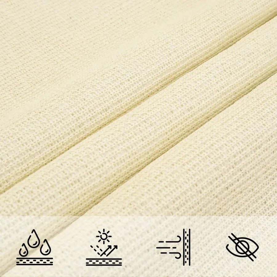 Voile d'ombrage 160 g/m² Crème 3/4x2 m PEHD - 7