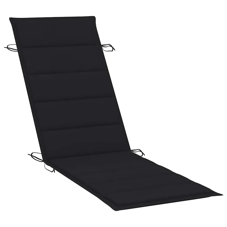 Chaise longue avec coussin Gris Bois d'acacia solide - 10