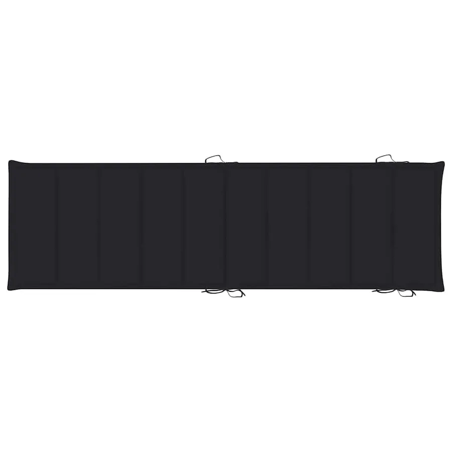 Chaise longue avec coussin Gris Bois d'acacia solide - 12