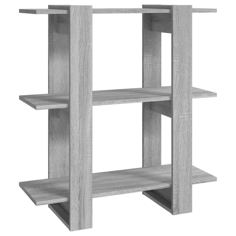 Bibliothèque/Séparateur de pièce sonoma gris 80x30x87 cm - 2