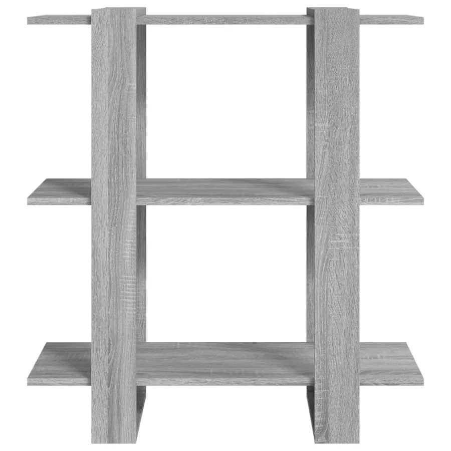 Bibliothèque/Séparateur de pièce sonoma gris 80x30x87 cm - 5