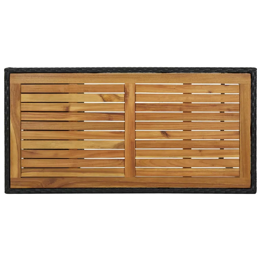 Ensemble de bar de jardin 5 pcs et coussins Résine tressée Noir - 3