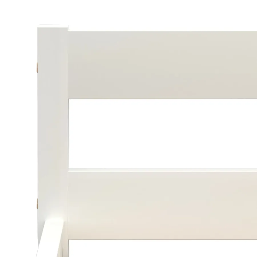 Cadre de lit sans matelas blanc bois de pin massif 90x200 cm - 5