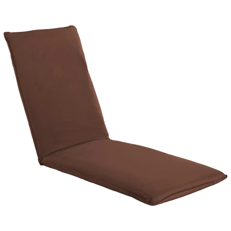 Chaise longue pliable Tissu Oxford Marron - 2