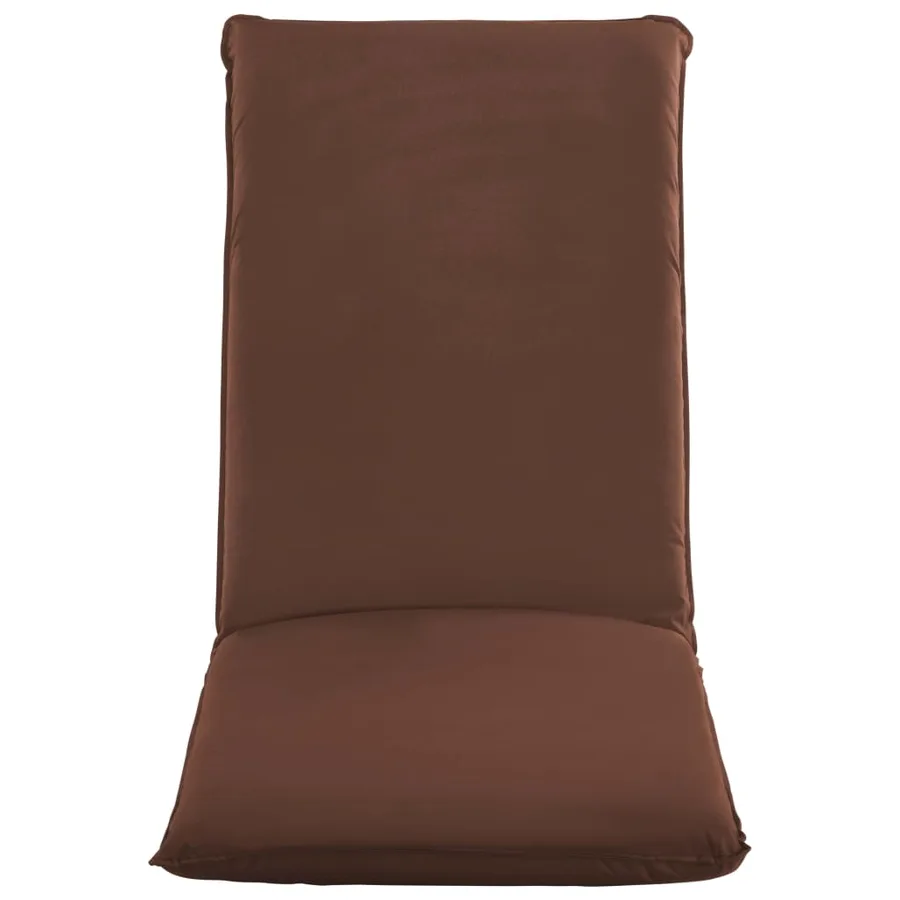 Chaise longue pliable Tissu Oxford Marron - 3