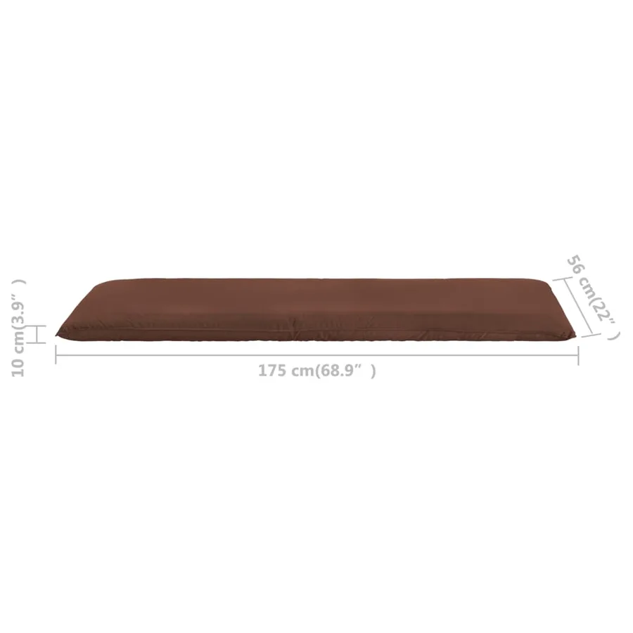 Chaise longue pliable Tissu Oxford Marron - 9