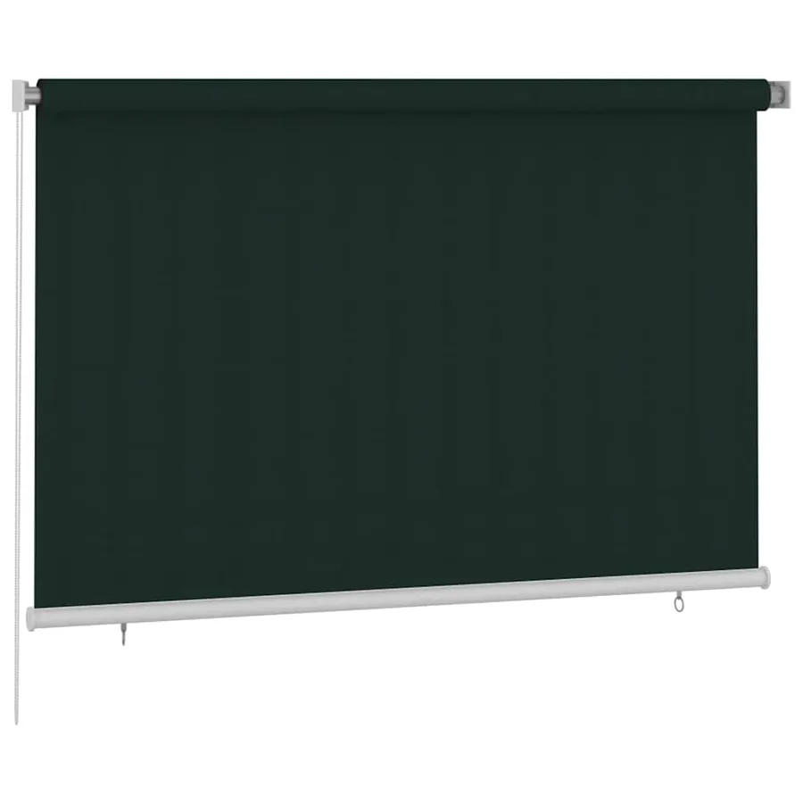 Store roulant d'extérieur 225 (l) x 140 (H) cm vert foncé HDPE - 2
