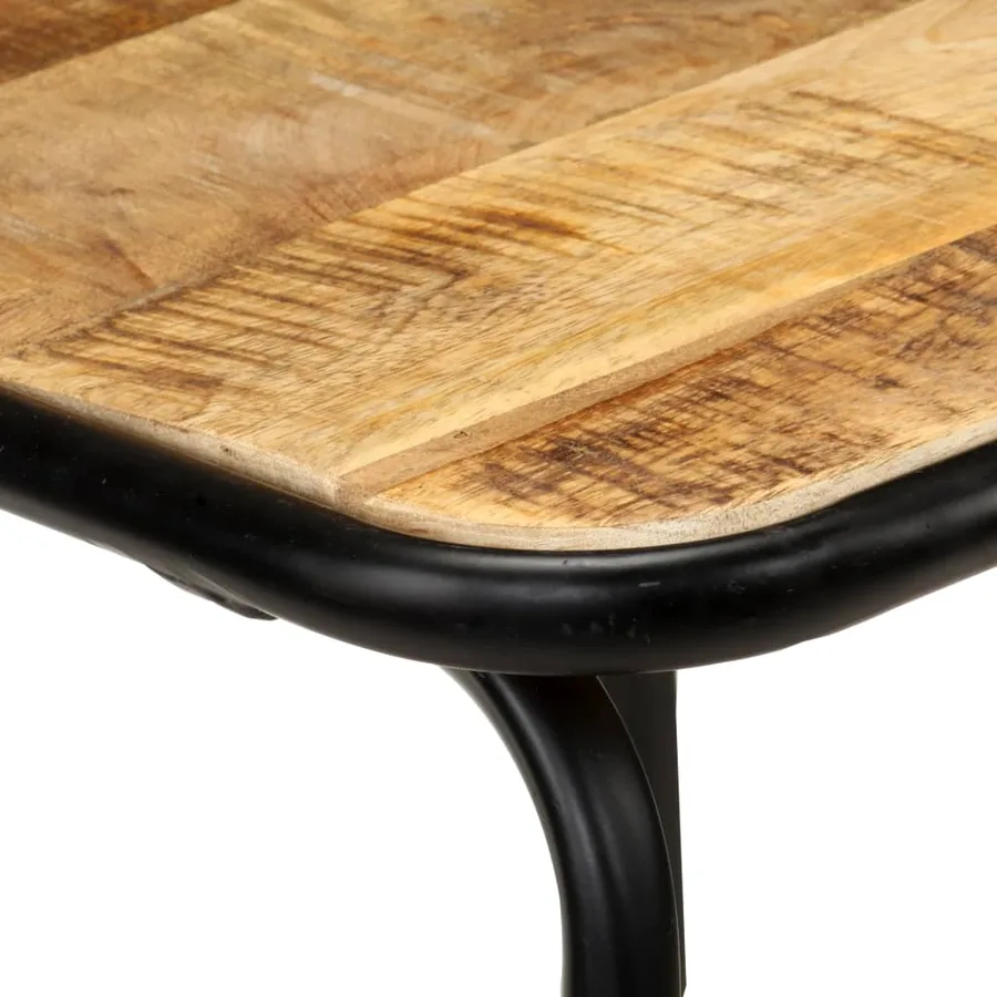 Chaises de bar lot de 4 bois de manguier solide - 5