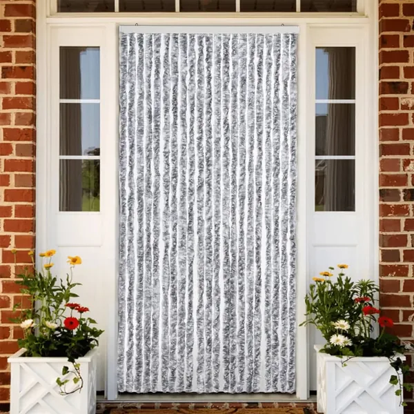 Moustiquaire Blanc et gris 90x200 cm Chenille