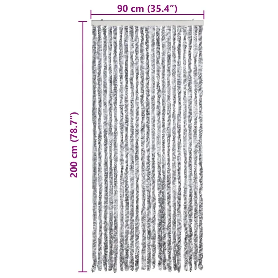 Moustiquaire Blanc et gris 90x200 cm Chenille - 7