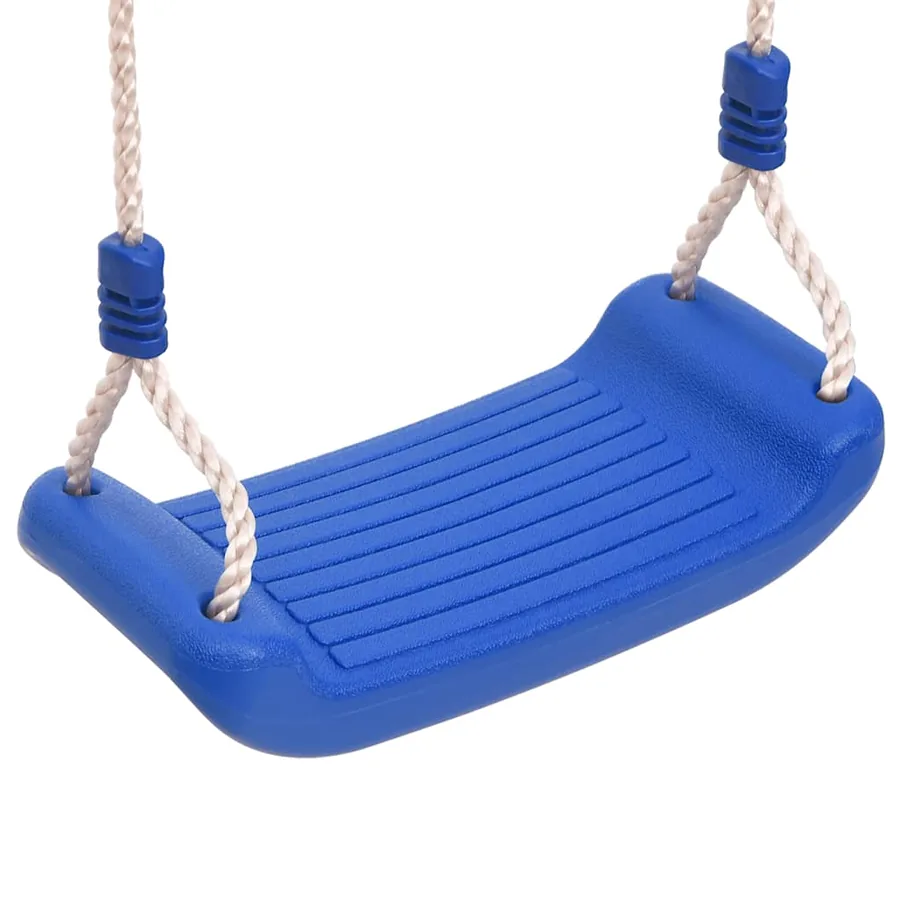 Siège de balançoire avec échelle de corde bleu PE - 4