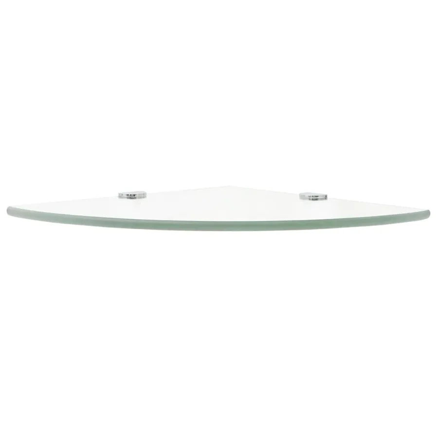 Étagère de coin + supports chromés Verre Transparent 35 x 35 cm - 3
