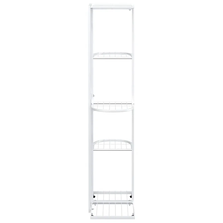 Support pour plantes 5 niveaux 43x22x98 cm Blanc Métal - 6