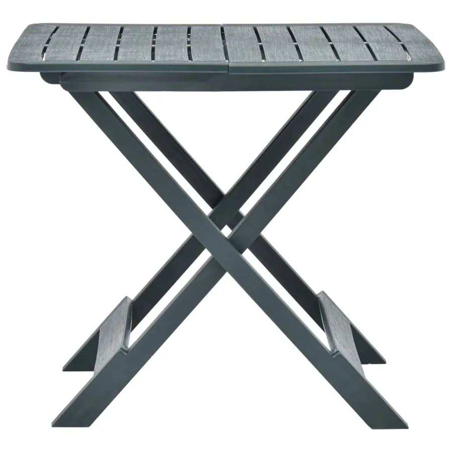 Table pliable de jardin Vert 79x72x70 cm Plastique - 2