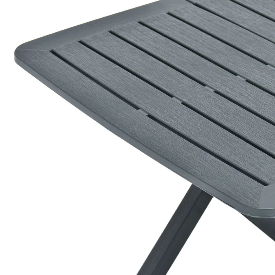 Table pliable de jardin Vert 79x72x70 cm Plastique - 6