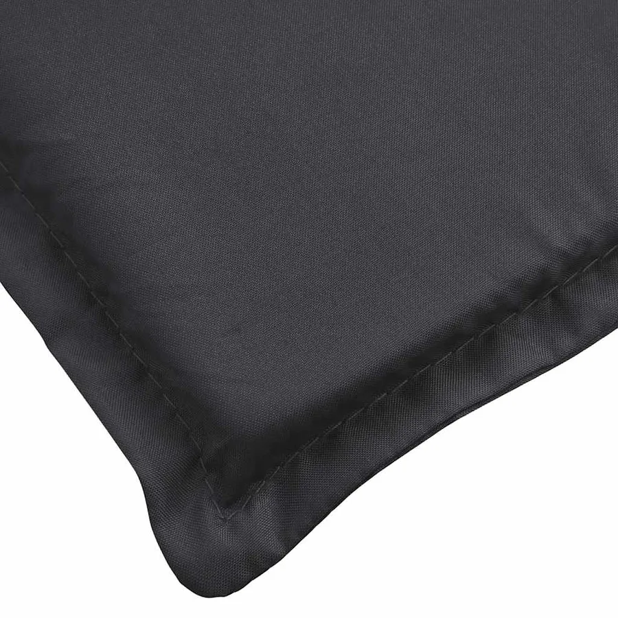 Coussin de chaise de terrasse noir (75+105)x50x4 cm - 7