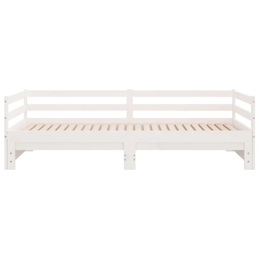 Lit coulissant sans matelas blanc 90x190 cm - 6