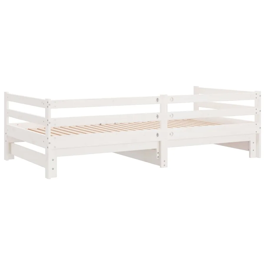 Lit coulissant sans matelas blanc 90x190 cm - 8