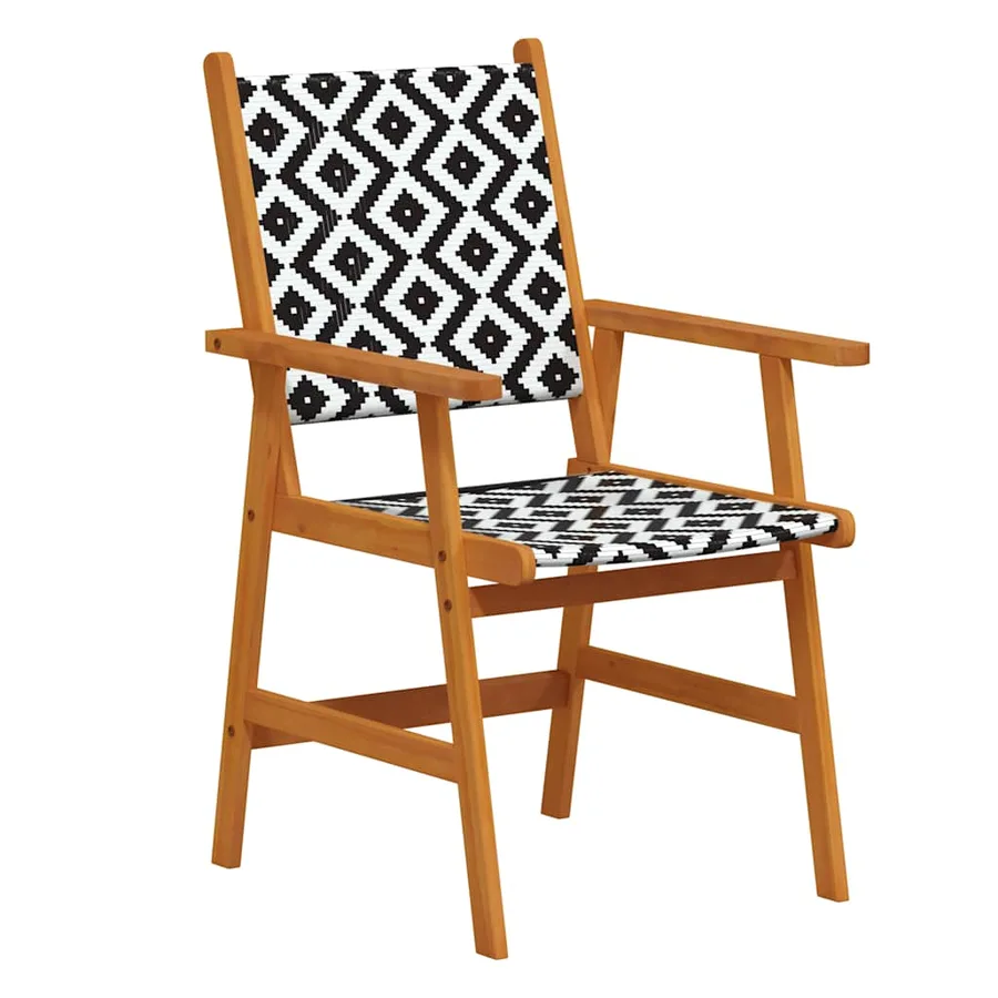 Ensemble à manger de jardin 7 pcs Bois d'acacia solide - 5
