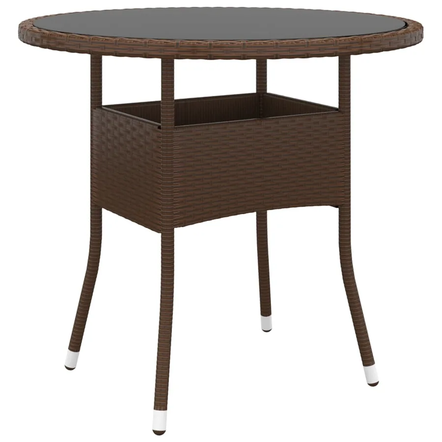 Ensemble à manger de jardin 5pcs Résine tressée Marron - 5