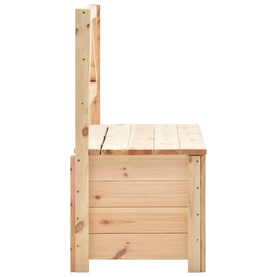 Banc de rangement 120 cm bois de pin massif - 4