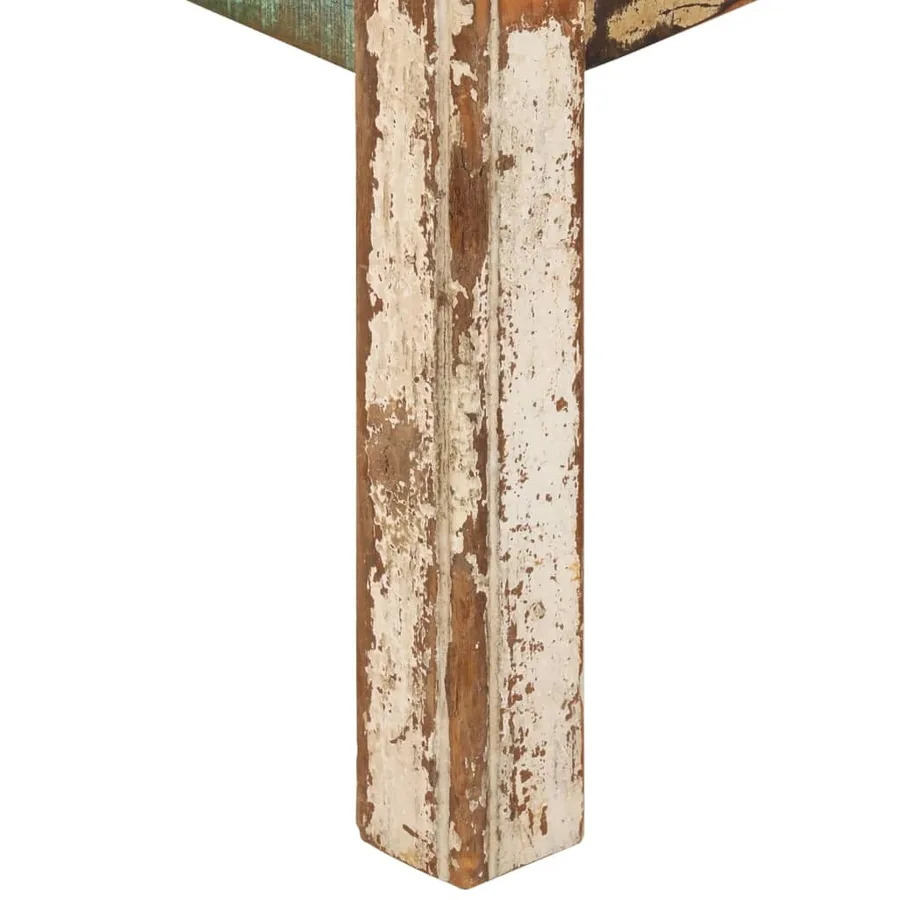 Table basse 80x80x40 cm Bois de récupération massif - 3