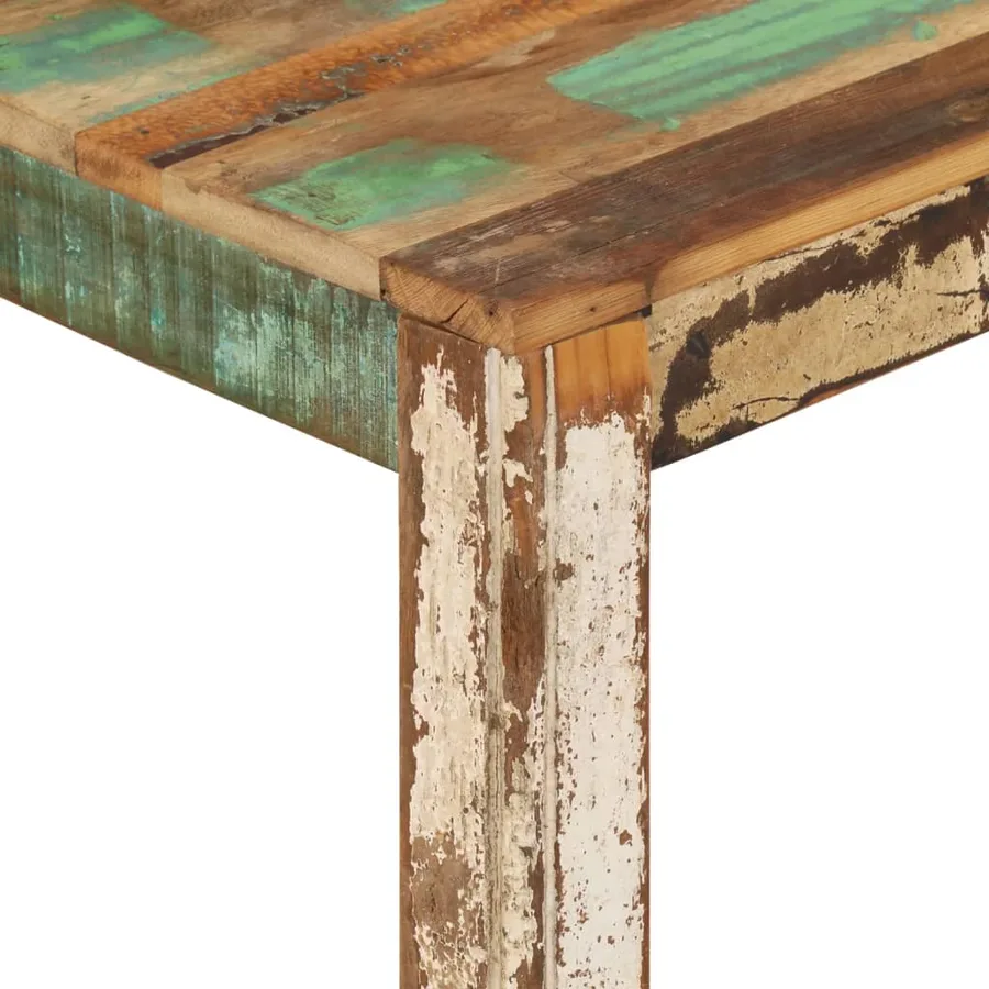 Table basse 80x80x40 cm Bois de récupération massif - 4