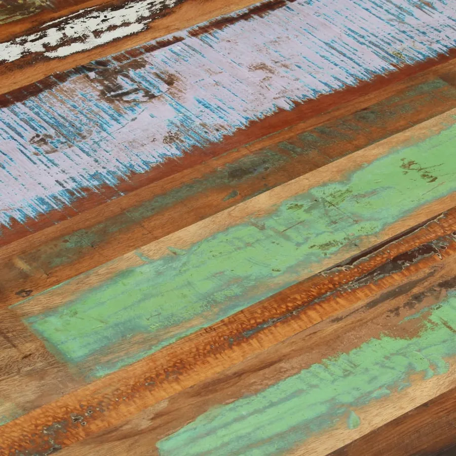 Table basse 80x80x40 cm Bois de récupération massif - 5